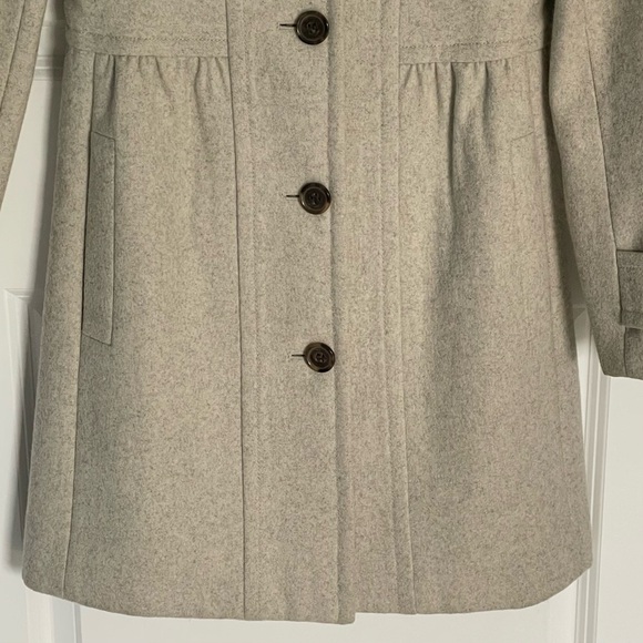 J. Crew lady day coat Wool Blend Button Front Skirted Dress Coat 47163 - Picture 8 of 15